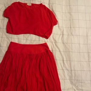 Two piece skirt top set
